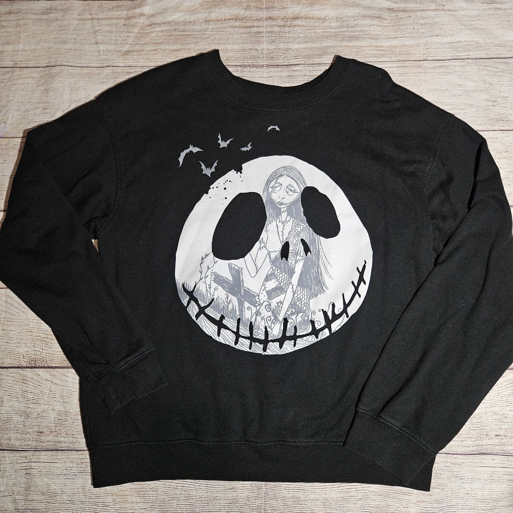 Disney Nightmare Before Christmas Jack Skellington sally crewneck sweatshirt